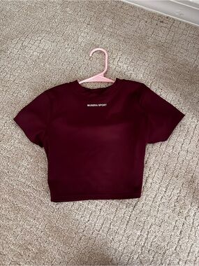 Musera Sport Burgundy Women's Crop Top